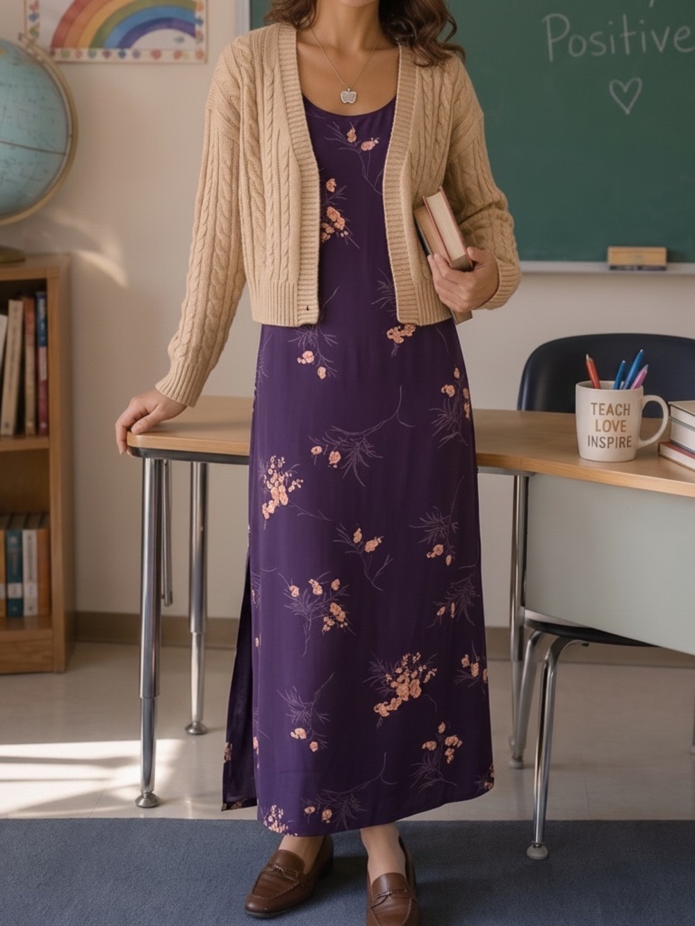 VINTAGE NORTON MCNAUGHTON Floral Maxi Dress